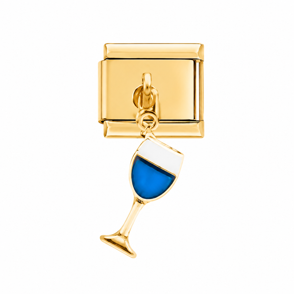Anhänger – Blaues Martini-Glas